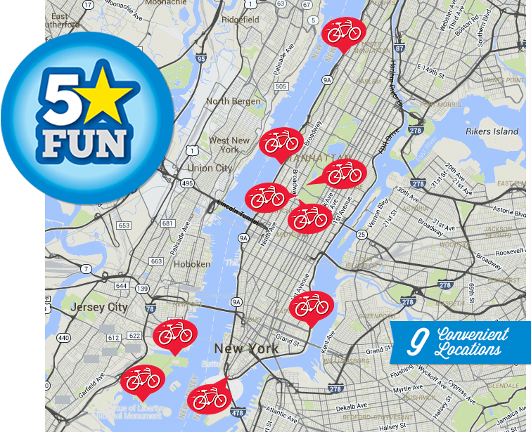 Bike and Roll NYC Locations Bike & Roll New York Central Park Bike